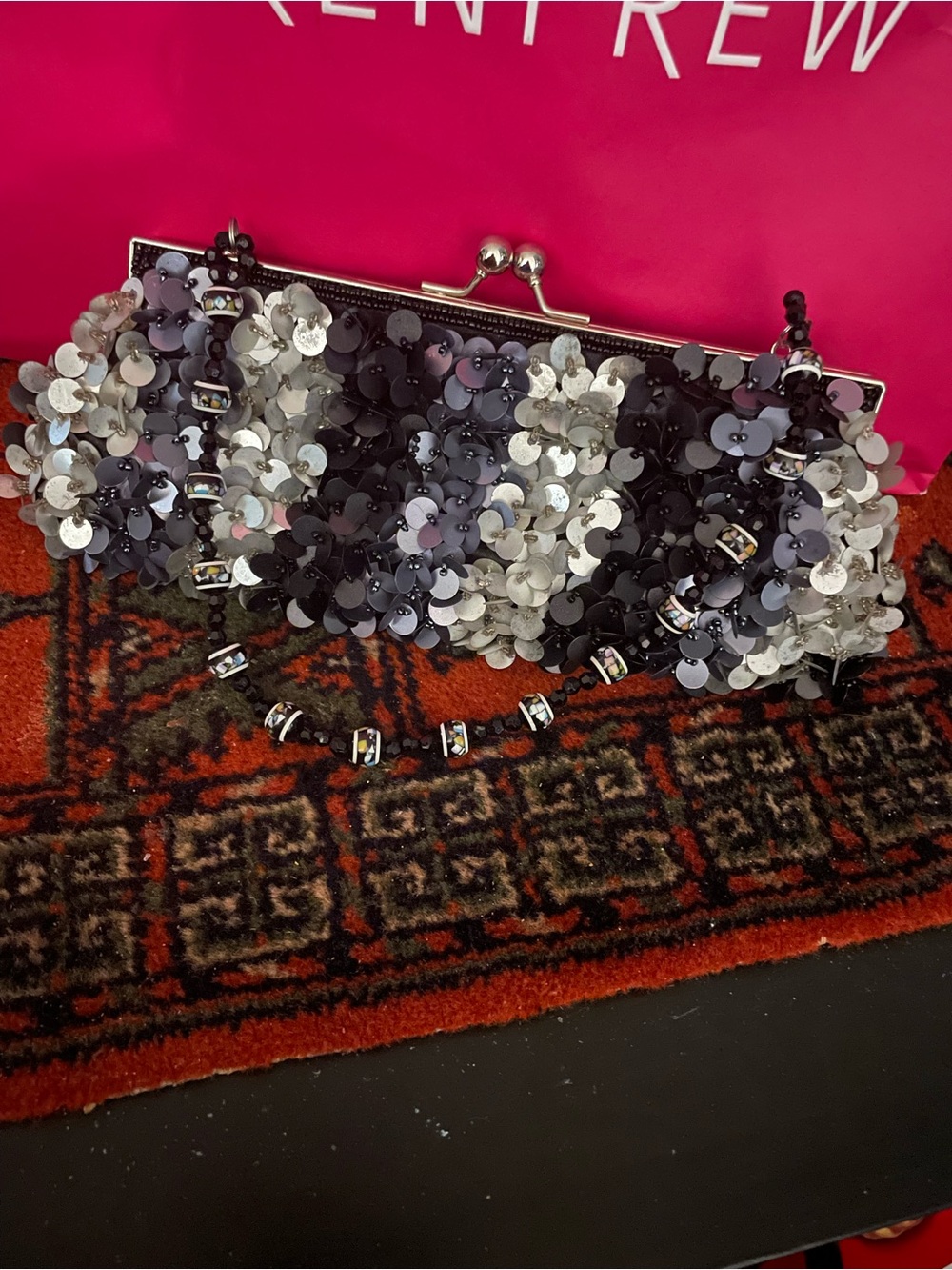 Lovely sequence evening bag